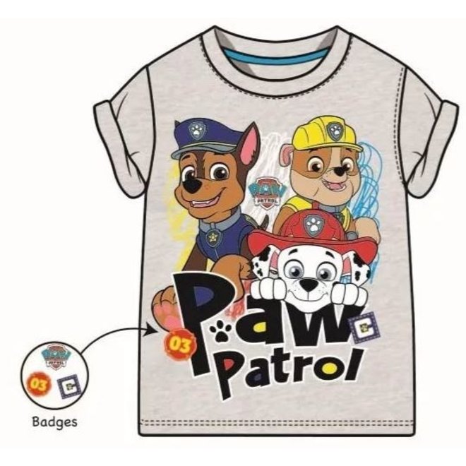 Paw Patrol T-shirt - Grijs - Maat 128