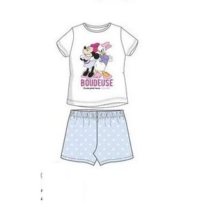 Minnie Mouse Minnie Mouse Shortama - Wit/Bleu Minnie Mouse Minnie Mouse Shortama - Wit/Bleu
