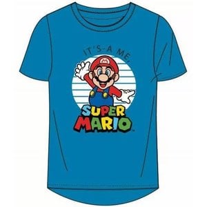Super Mario Super Mario T-shirt - Blauw - Maat 104 Super Mario Super Mario T-shirt - Blauw - Maat 104