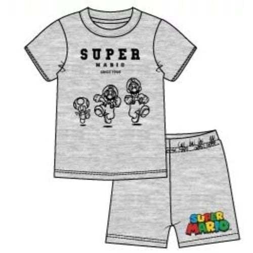 Super Mario Super Mario Shortama - Grijs Super Mario Super Mario Shortama - Grijs