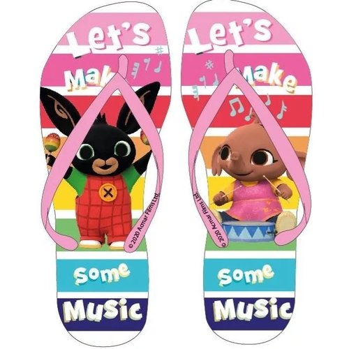 Bing Konijn Bing Konijn Teenslippers / Flip Flops Meisje - Music Bing Konijn Bing Konijn Teenslippers / Flip Flops Meisje - Music