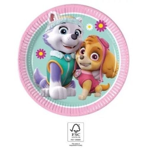 Paw Patrol 8 Paw Patrol Gebaksbordjes Skye en Everest - Eco Friendly Paw Patrol 8 Paw Patrol Gebaksbordjes Skye en Everest - Eco Friendly