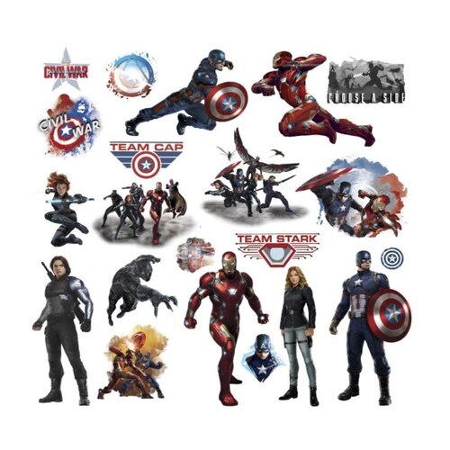 Avengers Avengers Muurstickers Civil War - RoomMates Avengers Avengers Muurstickers Civil War - RoomMates