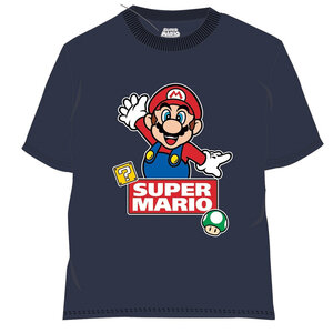 Super Mario Super Mario T-shirt - Donker Blauw Super Mario Super Mario T-shirt - Donker Blauw