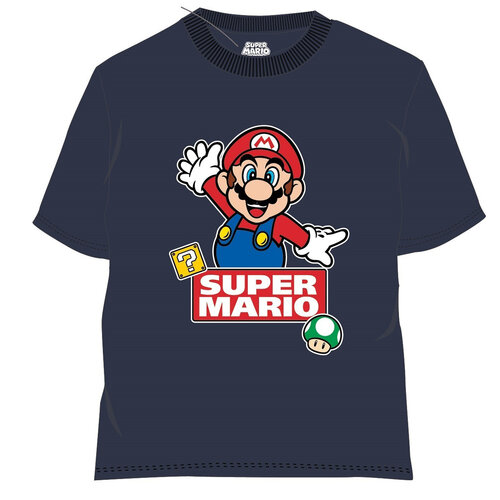 Super Mario Super Mario T-shirt - Donker Blauw Super Mario Super Mario T-shirt - Donker Blauw