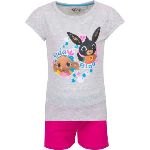 Bing Konijn Bing Konijn Shortama - Grijs/Roze Bing Konijn Bing Konijn Shortama - Grijs/Roze