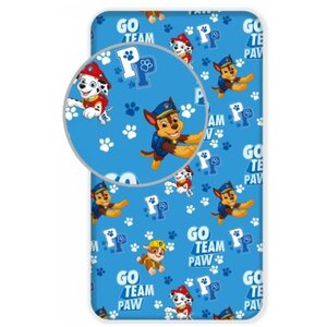 Paw Patrol Paw Patrol Hoeslaken 90x200 cm - Blauw