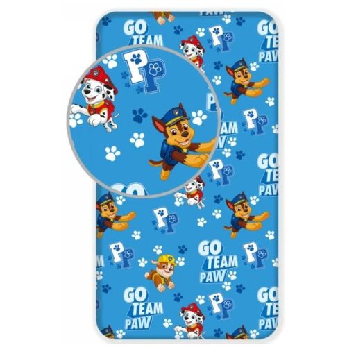 Paw Patrol Paw Patrol Hoeslaken 90x200 cm - Blauw