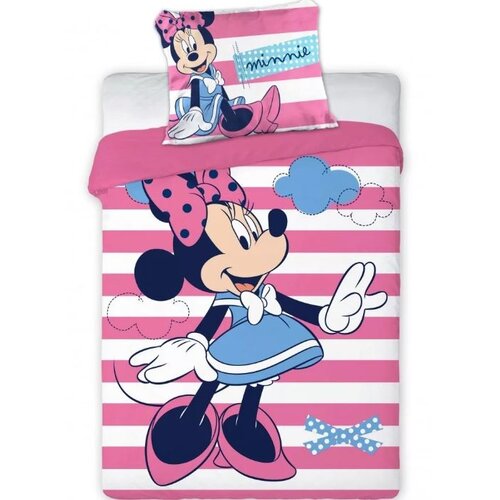 Minnie Mouse Minnie Mouse Baby Dekbedovertrek 100 x 135 cm - Stripe Minnie Mouse Minnie Mouse Baby Dekbedovertrek 100 x 135 cm - Stripe