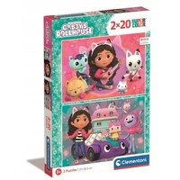 Gabby's Poppenhuis 2 in 1 Puzzel - 2 x 20 stukjes - Clementoni