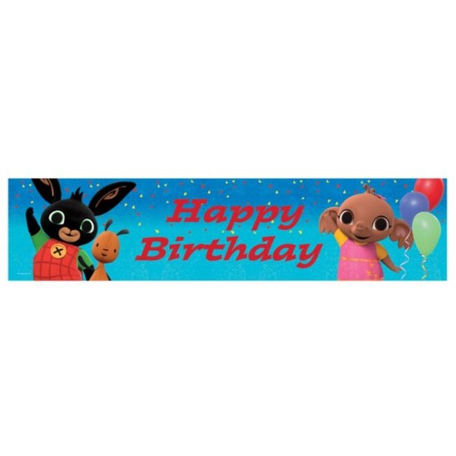 Bing Konijn Happy Birthday Banner Hologram