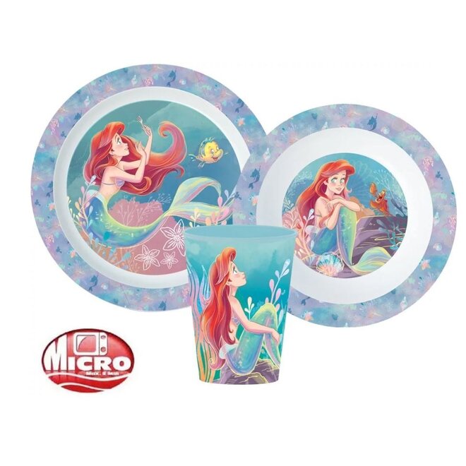 Disney Princess Ariel Kinderservies met Beker - Magnetron