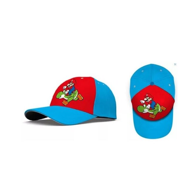 Super Mario Baseball Cap / Pet - Blauw/rood