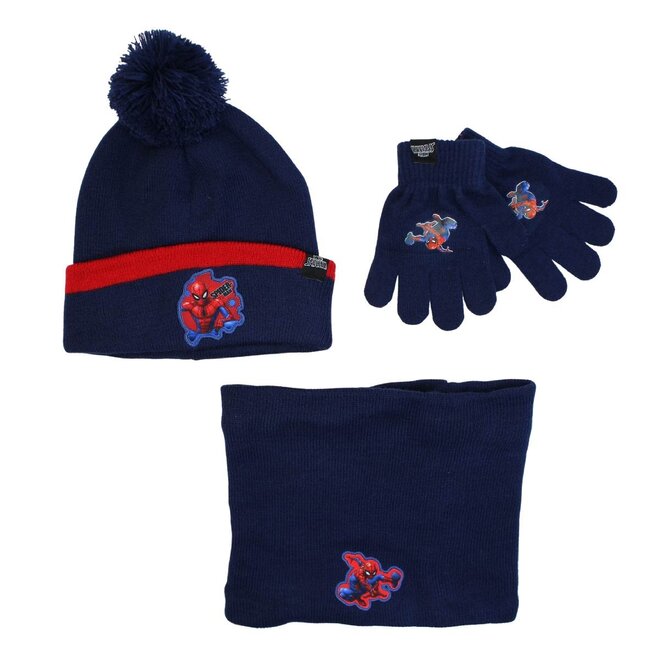 Spiderman Winterset - Handschoenen, Muts en Colsjaal