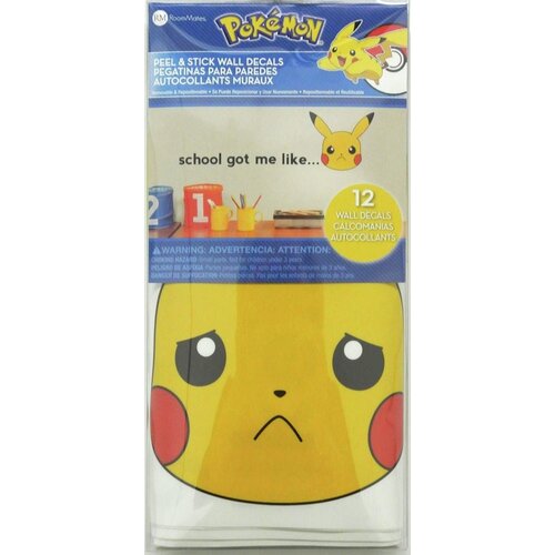 Pokemon Pokémon Muurstickers Faces - Pikachu