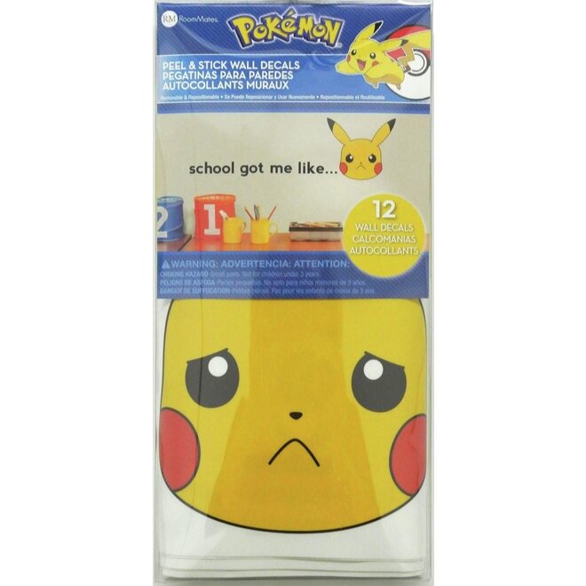 Pokémon Muurstickers Faces - Pikachu