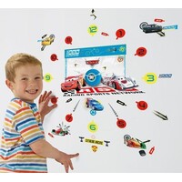 Disney Cars Tick Tock Wandklok met Muurstickers