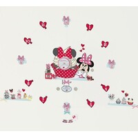 Minnie Mouse Tick Tock Wandklok met Muurstickers
