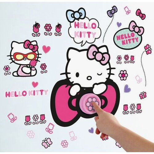 Hello Kitty Hello Kitty Deurbel met 40 Muurstickers Hello Kitty Hello Kitty Deurbel met 40 Muurstickers