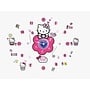 Hello Kitty Tick Tock Wandklok / Klok met Muurstickers
