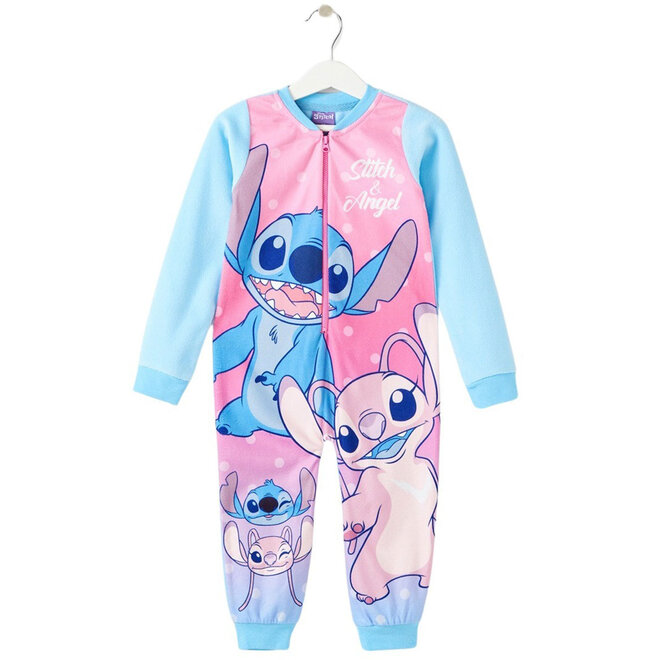 Lilo en Stitch Onesie / Jumpsuit Fleece - Roze/Blauw