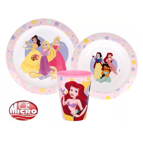 Disney Princess Disney Princess Kinderservies met Beker - Magnetron Disney Princess Disney Princess Kinderservies met Beker - Magnetron