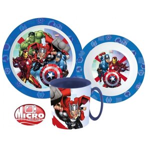 Avengers Avengers Kinderservies met Mok - Magnetron Avengers Avengers Kinderservies met Mok - Magnetron