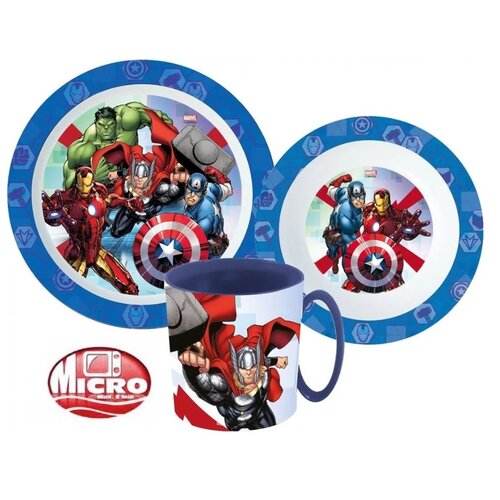 Avengers Avengers Kinderservies met Mok - Magnetron Avengers Avengers Kinderservies met Mok - Magnetron