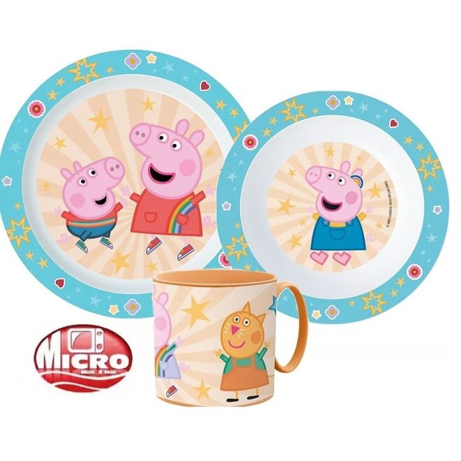 Peppa Pig Kinderservies met Mok - Magnetron