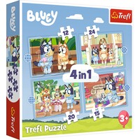 Bluey 4 in 1 Puzzel - 12/15/20/24 stukjes - Trefl