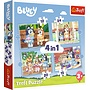 Bluey 4 in 1 Puzzel - 12/15/20/24 stukjes - Trefl