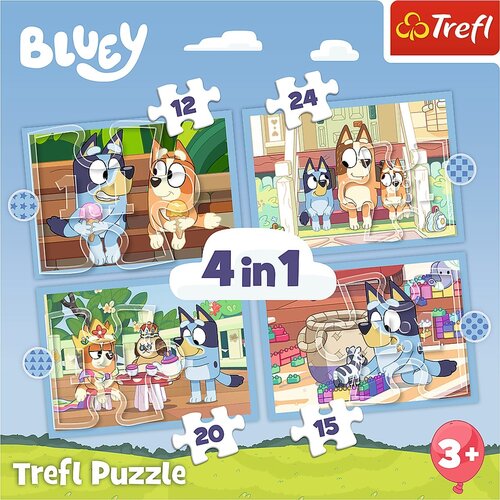 Bluey Bluey 4 in 1 Puzzel - 12/15/20/24 stukjes - Trefl