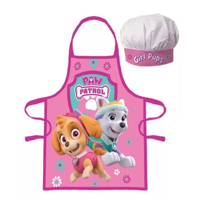 Paw Patrol Keukenschort met Koksmuts - Roze