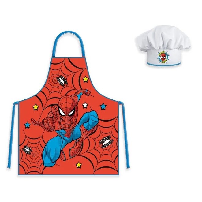 Spiderman Keukenschort met Koksmuts - Marvel