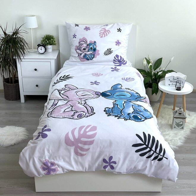 Stitch en Angel Dekbedovertrek 140 x 200 cm - Disney