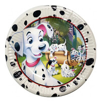8 Kartonnen 101 Dalmatiers Gebaksbordjes - 19,5 cm