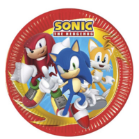 8 Sonic Feestbordjes FSC - 23 cm - Sega