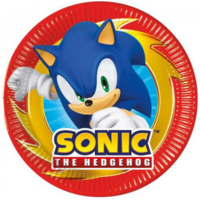 8 Sonic Gebaksbordjes FSC - 20 cm - Sega