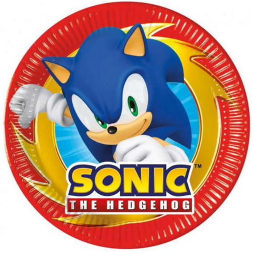 Sonic 8 Sonic Gebaksbordjes FSC - 20 cm - Sega Sonic 8 Sonic Gebaksbordjes FSC - 20 cm - Sega