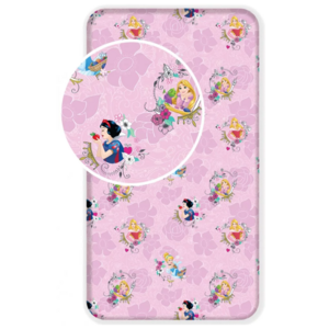 Disney Princess Disney Princess Hoeslaken 90x200 cm - Roze Disney Princess Disney Princess Hoeslaken 90x200 cm - Roze