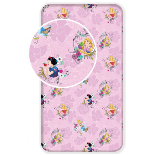 Disney Princess Disney Princess Hoeslaken 90x200 cm - Roze Disney Princess Disney Princess Hoeslaken 90x200 cm - Roze