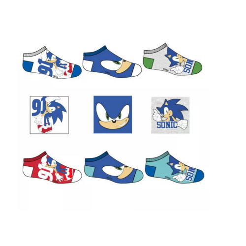 Sonic Sonic Sneakersokken - 3 paar Sonic Sonic Sneakersokken - 3 paar