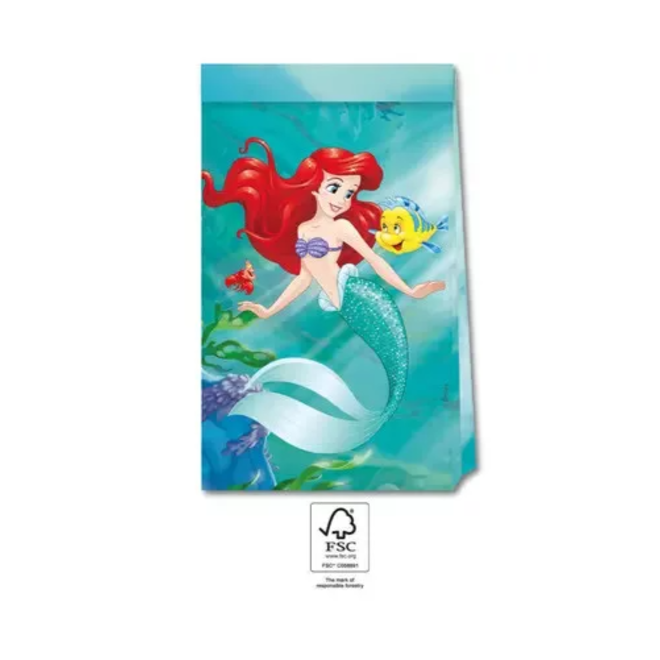 4 Disney Princess Ariel Uitdeelzakjes