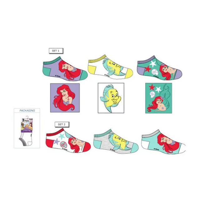 Disney Princess Ariel Sneakersokken - 3 paar