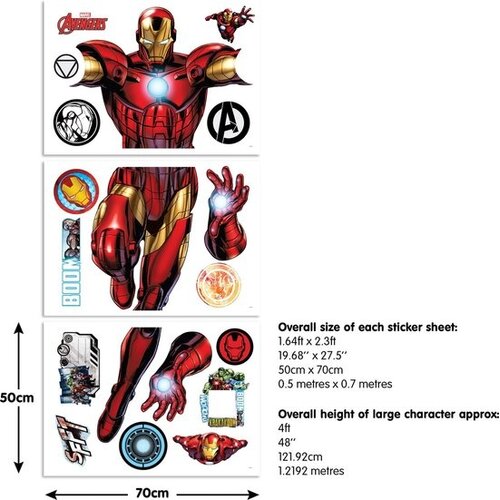 Avengers Avengers XXL Muursticker Iron Man - Walltastic