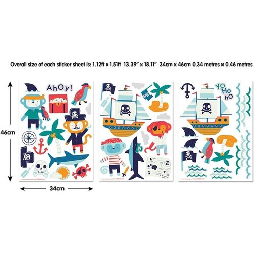 Overige Piraten Muurstickers Room Decor Kit - Walltastic