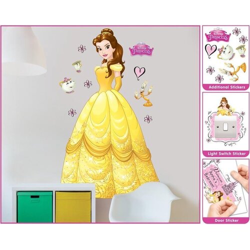 Disney Princess Disney Princess Belle XXL Muursticker - Walltastic Disney Princess Disney Princess Belle XXL Muursticker - Walltastic