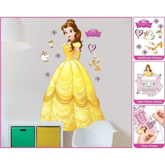 Disney Princess Belle XXL Muursticker - Walltastic