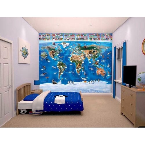 Overige Wereldkaart Posterbehang - Walltastic Overige Wereldkaart Posterbehang - Walltastic