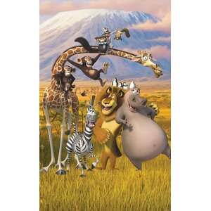 Overige Madagascar Safari Poster Behang - Walltastic